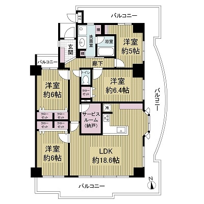 ライオンズマンション高槻南の間取図