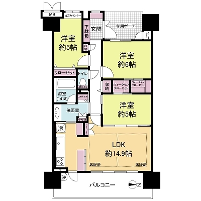 ビープレイス東棟の間取図