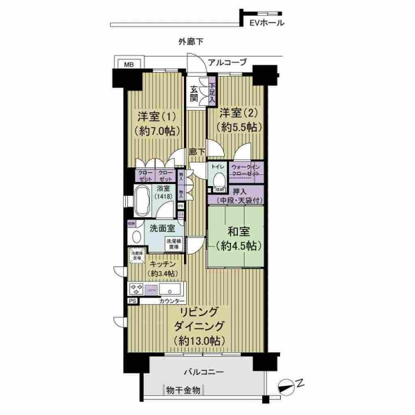 ユトリシア四番街の間取図