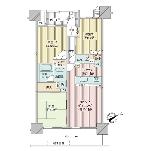オーチャードプラザの間取図