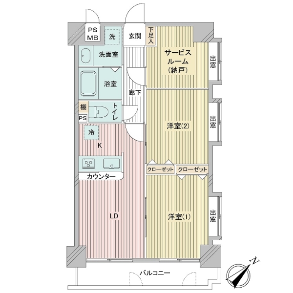 セザール川口並木町の間取図