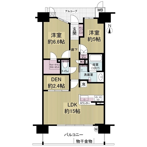 ルネシティパークス東三国の間取図