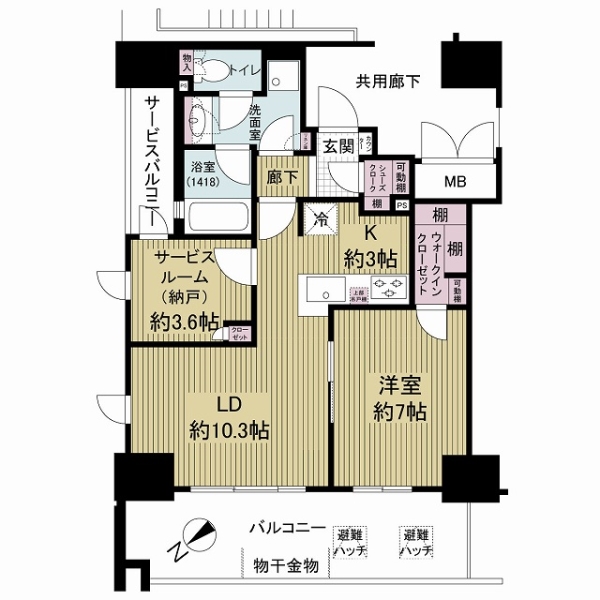 ユニハイム中之島堂島川タワーレジデンスの間取図