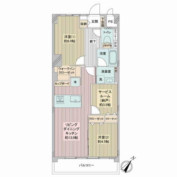 グリーンヒル市川の間取図