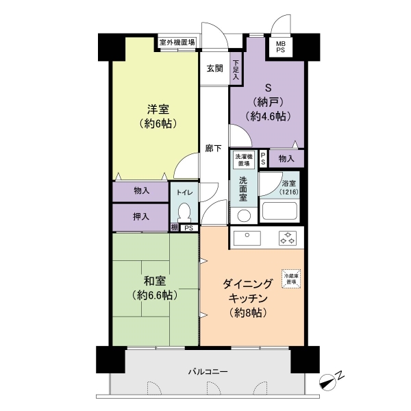 ライオンズマンション浜寺石津の間取図