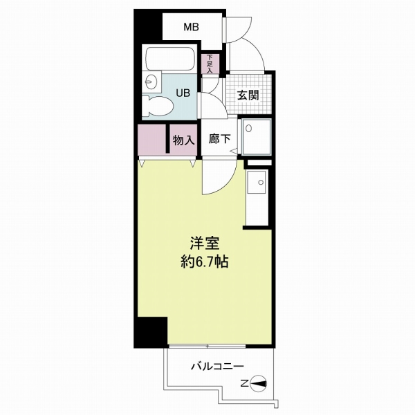 スカイノブレ京都四条大宮の間取図