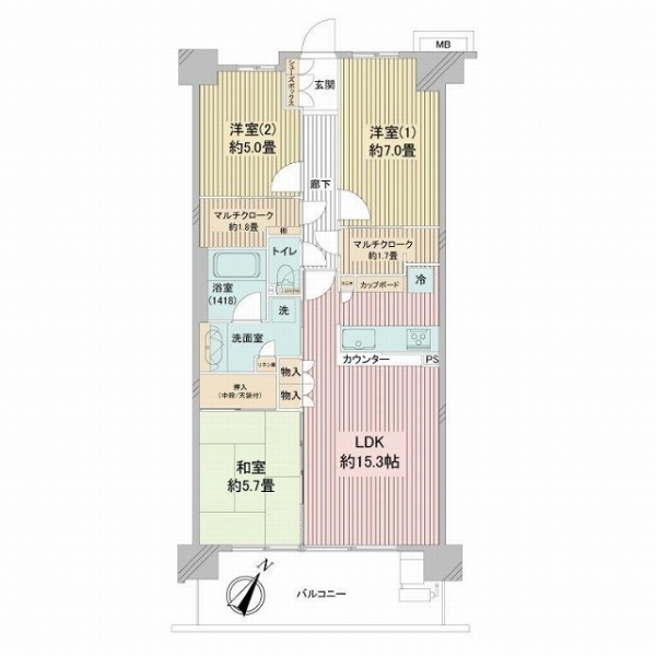 テラス横浜富岡の間取図
