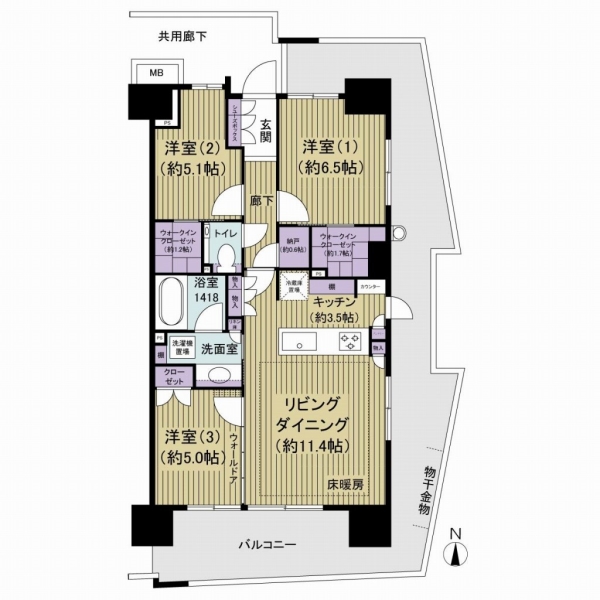 ガーデンクロス東京王子の間取図