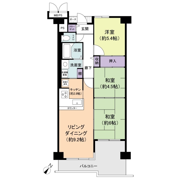 ラヴエニール宝塚中山台プルミエの間取図