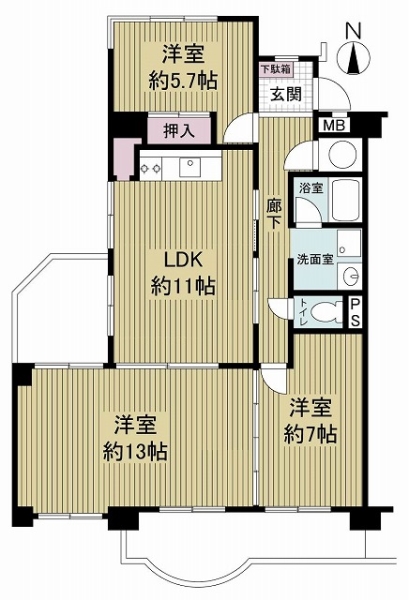 檀渓アイリスの間取図