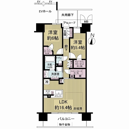 カサーレウエストゲートシティの間取図