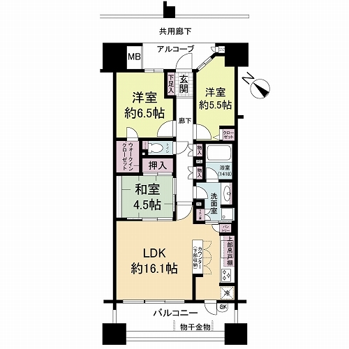シーサイドレジデンスコスモスクエア駅前の間取図