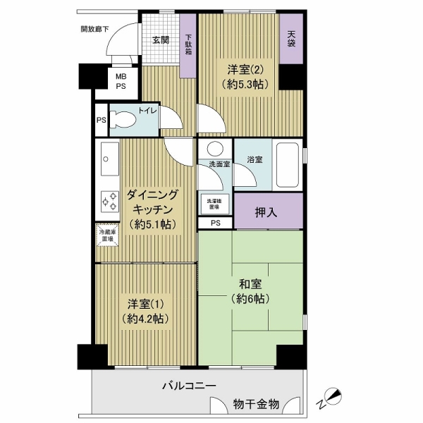 サンピア浮間舟渡の間取図