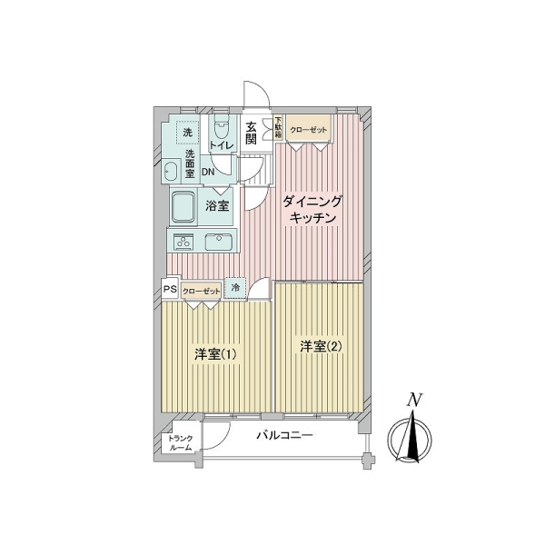 塚越住宅の間取図