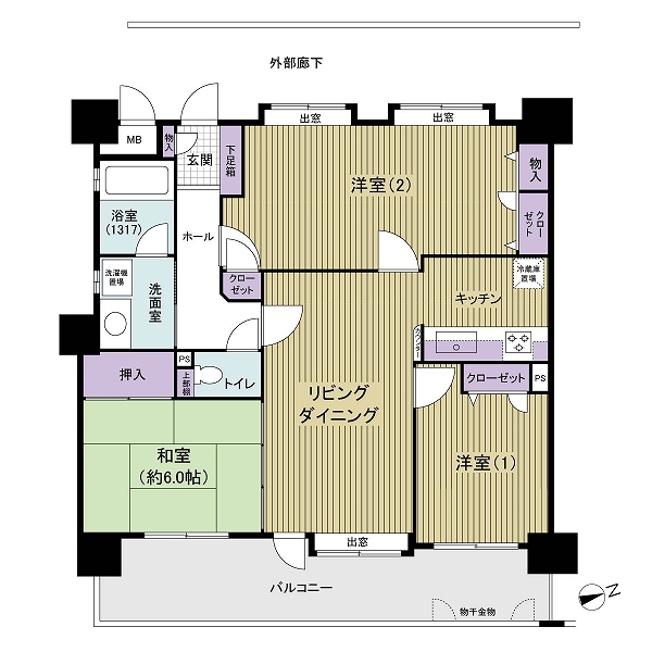 アプローズ那珂の間取図