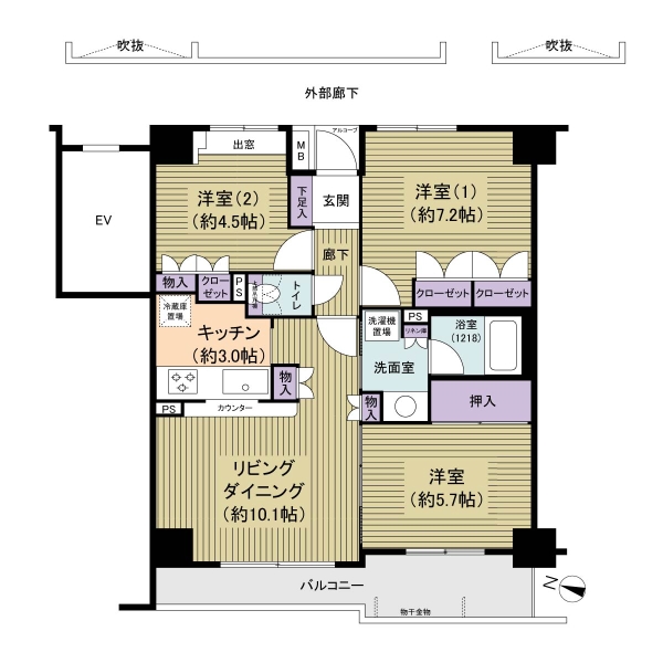ヴェルレージュ大島の間取図