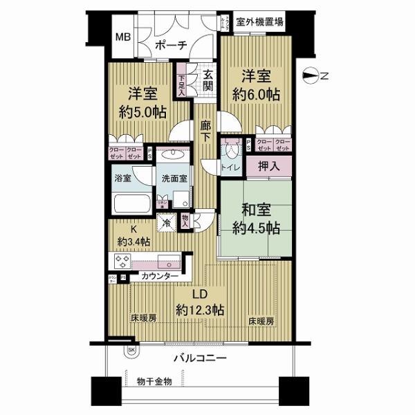 プラネ高槻ガーデンライフの間取図