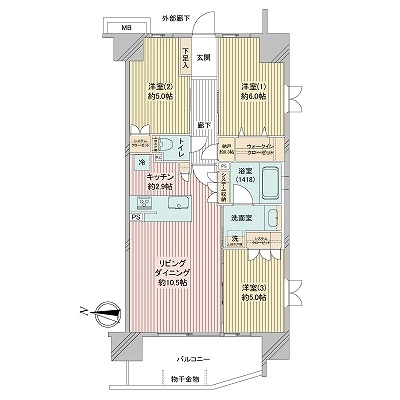 ヴェレーナ川口元郷の間取図