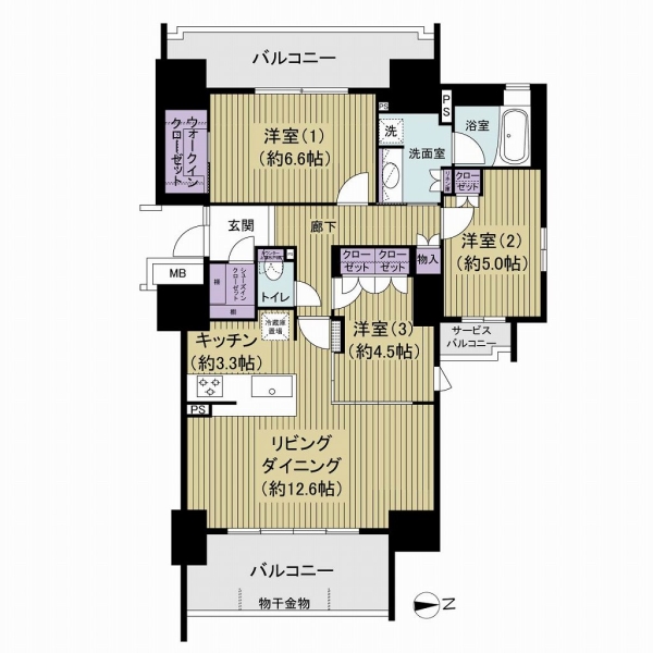 ルネ南砂町リバーフィールの間取図