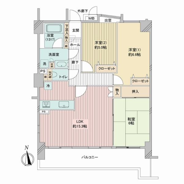 モナーク浦安の間取図