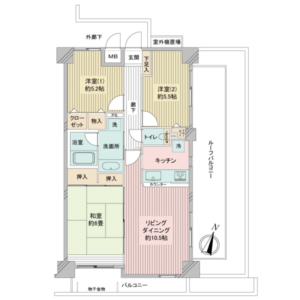 エクレール本蓮沼の間取図