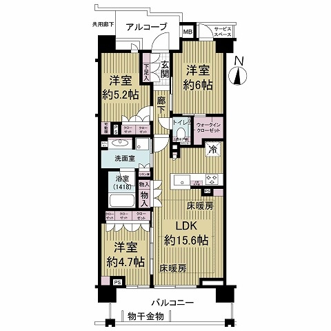 プラウド西宮北口の間取図