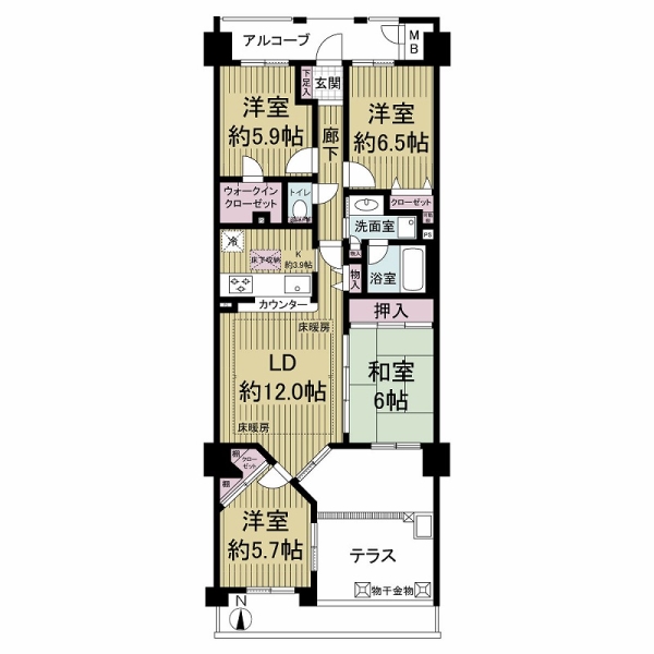 コスモシティ梅小路公園の間取図