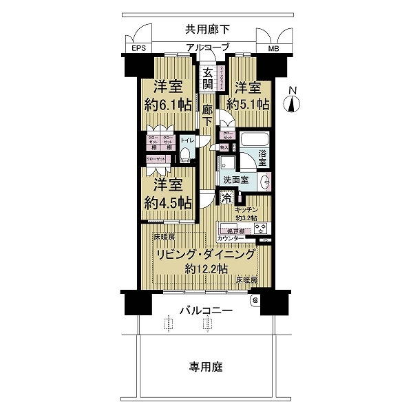 ローレルスクエアＯＳＡＫＡ　ＬＩＮＫの間取図