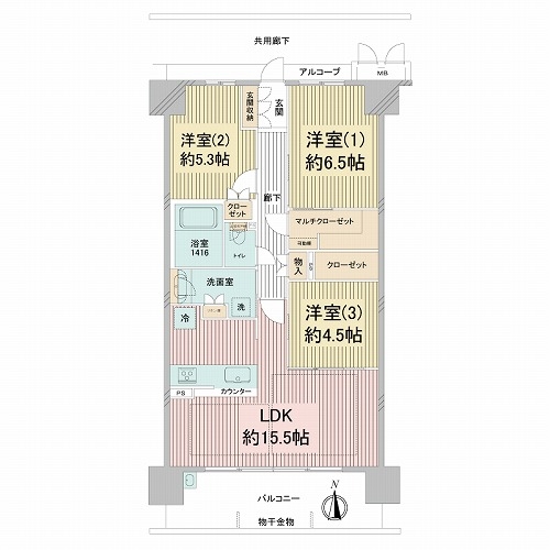 プレサンスロジェ尼崎の間取図