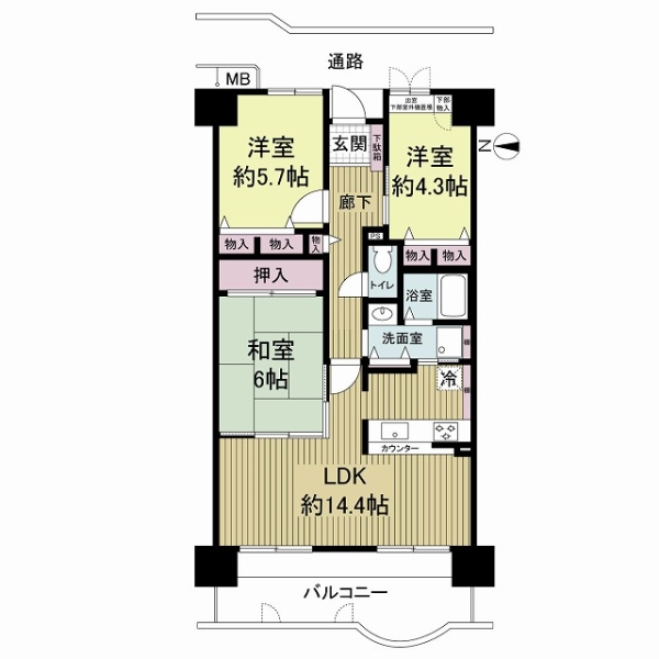 メイプルパーク・スクエア西弐番街の間取図