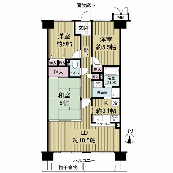 レックスシティ小阪の間取図