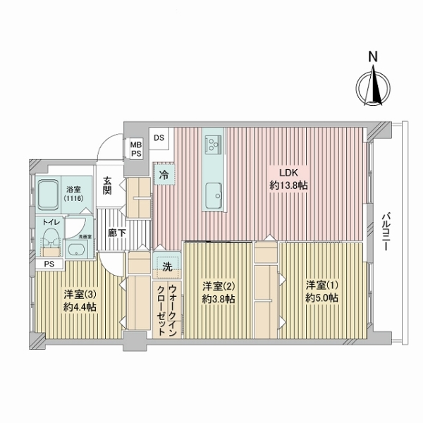 東荻窪マンションの間取図