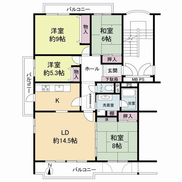 メゾン千里丘新芦屋１番館の間取図