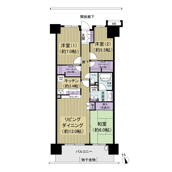 ハーバーレジデンスの間取図
