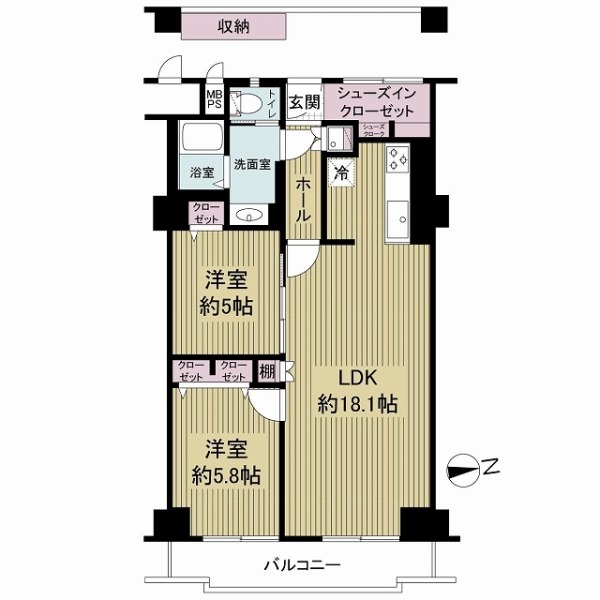 メガロコープ平野第参号棟の間取図