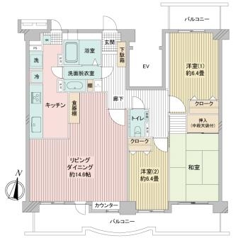 モアクレスト西台の間取図
