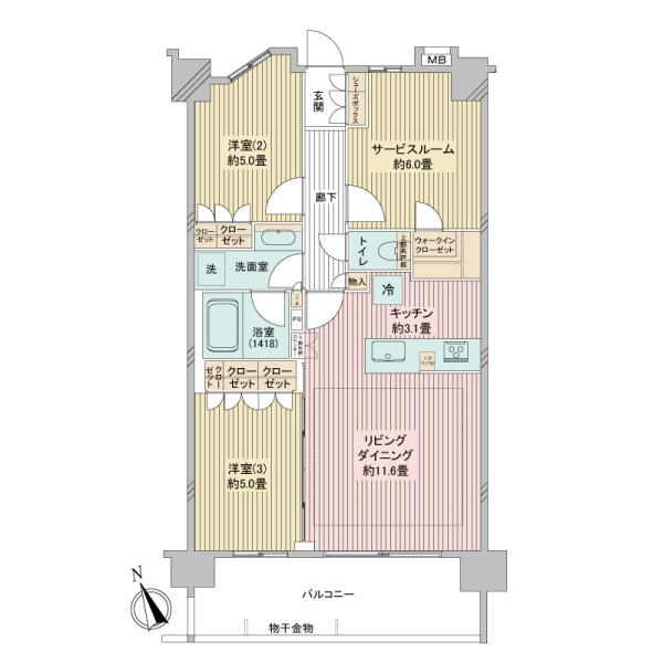 センチュリー蕨の間取図