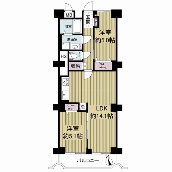 神戸湊町スカイハイツの間取図