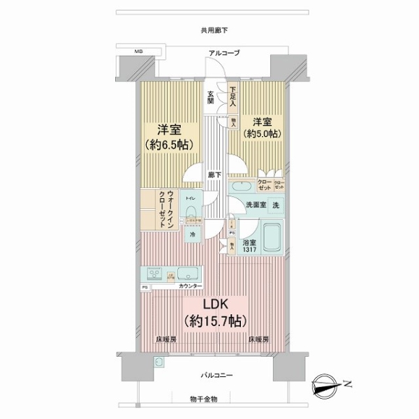 クラッシィハウス尼崎　ＧＲＡＮＤ　ＰＬＡＣＥの間取図