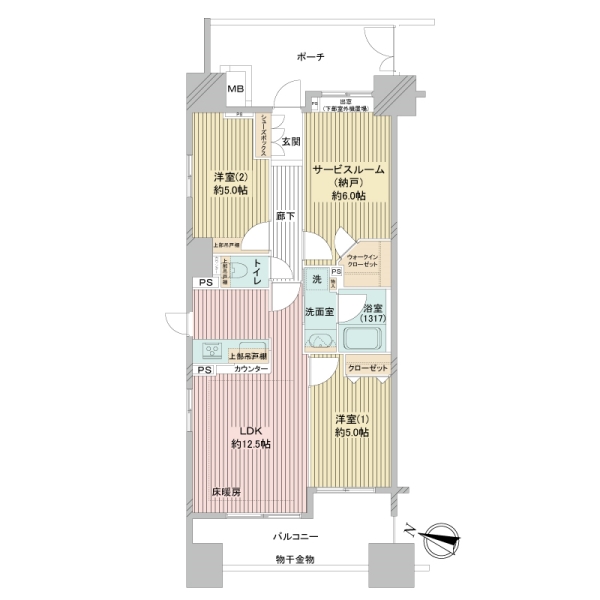 クレストシティタワーズ横浜の間取図