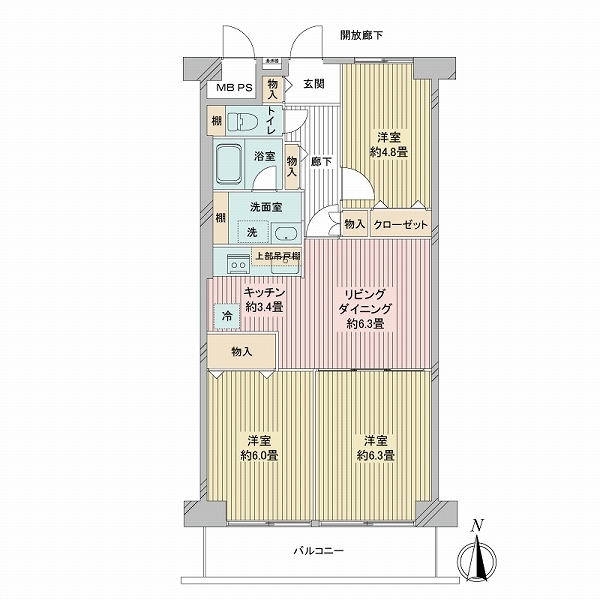 ニューライフマンション木場の間取図