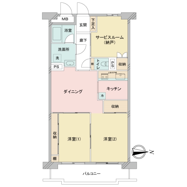 ライオンズマンション浦安の間取図