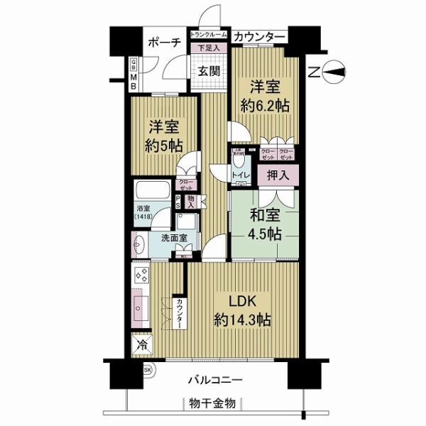 グランドメゾン西九条ＢＩＯの間取図