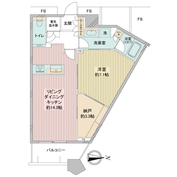 勝どきザ・タワーの間取図
