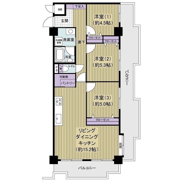 エンゼルハイム長尾の間取図