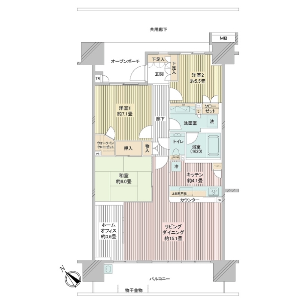 東京フロントコートの間取図