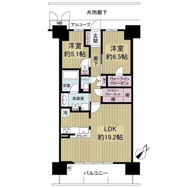 大阪ベイレジデンスの間取図