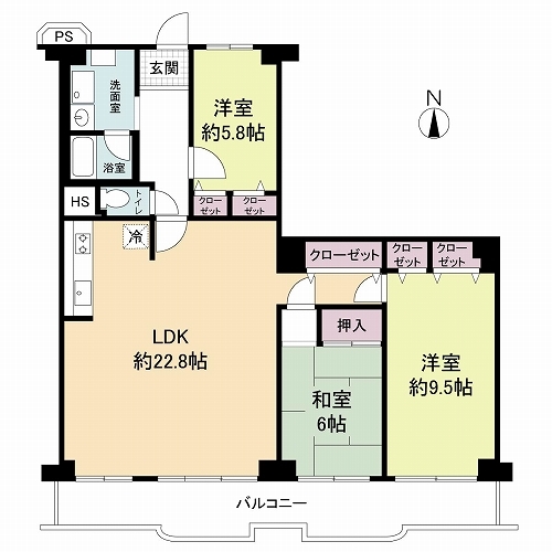 今宮スカイハイツの間取図