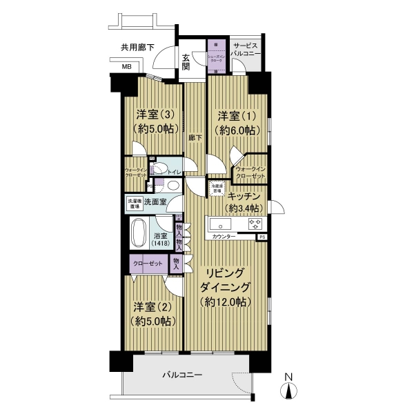 アドグランデ松戸の間取図