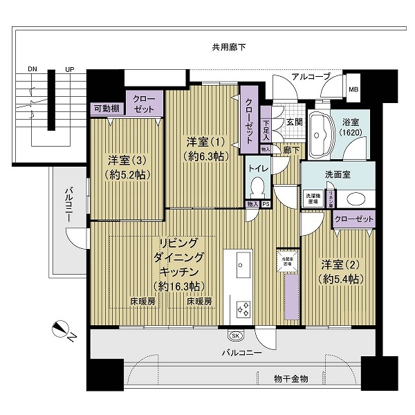 モントーレ舞鶴ベイレジデンスの間取図